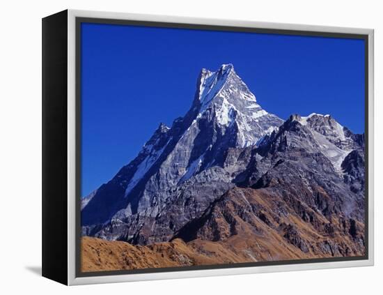 Fishtail Peak of Machhapuchhare, Nepal-Mark Hannaford-Framed Premier Image Canvas