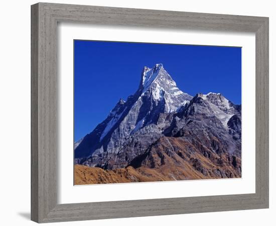 Fishtail Peak of Machhapuchhare, Nepal-Mark Hannaford-Framed Photographic Print