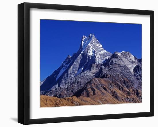 Fishtail Peak of Machhapuchhare, Nepal-Mark Hannaford-Framed Photographic Print