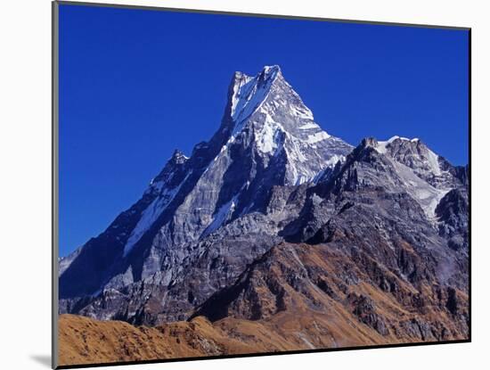 Fishtail Peak of Machhapuchhare, Nepal-Mark Hannaford-Mounted Photographic Print