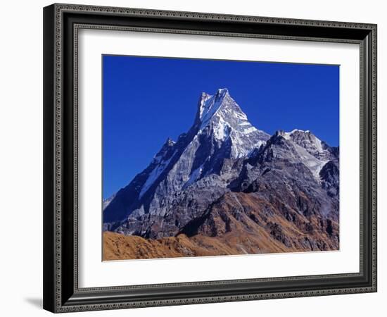 Fishtail Peak of Machhapuchhare, Nepal-Mark Hannaford-Framed Photographic Print