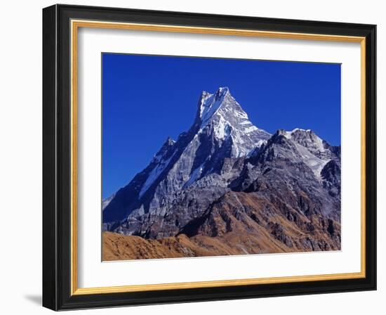 Fishtail Peak of Machhapuchhare, Nepal-Mark Hannaford-Framed Photographic Print