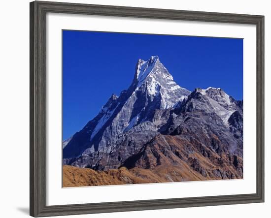 Fishtail Peak of Machhapuchhare, Nepal-Mark Hannaford-Framed Photographic Print
