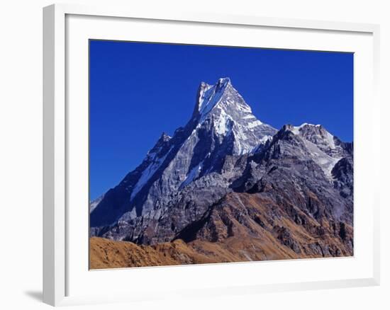 Fishtail Peak of Machhapuchhare, Nepal-Mark Hannaford-Framed Photographic Print