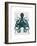 Fishy Blue Octopus-Fab Funky-Framed Premium Giclee Print