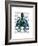 Fishy Blue Octopus-Fab Funky-Framed Premium Giclee Print