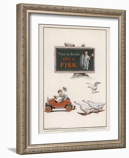 Fisk Tyres, Time to Re-Tire-null-Framed Photographic Print