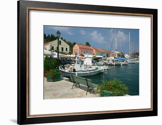 Fiskardo Harbour, Kefalonia, Greece-Peter Thompson-Framed Photographic Print