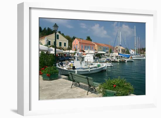 Fiskardo Harbour, Kefalonia, Greece-Peter Thompson-Framed Photographic Print