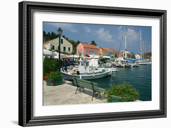 Fiskardo Harbour, Kefalonia, Greece-Peter Thompson-Framed Photographic Print