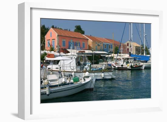 Fiskardo Harbour, Kefalonia, Greece-Peter Thompson-Framed Photographic Print