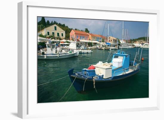 Fiskardo Harbour, Kefalonia, Greece-Peter Thompson-Framed Photographic Print