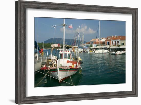 Fiskardo Harbour, Kefalonia, Greece-Peter Thompson-Framed Photographic Print