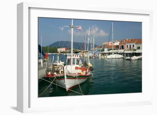 Fiskardo Harbour, Kefalonia, Greece-Peter Thompson-Framed Photographic Print