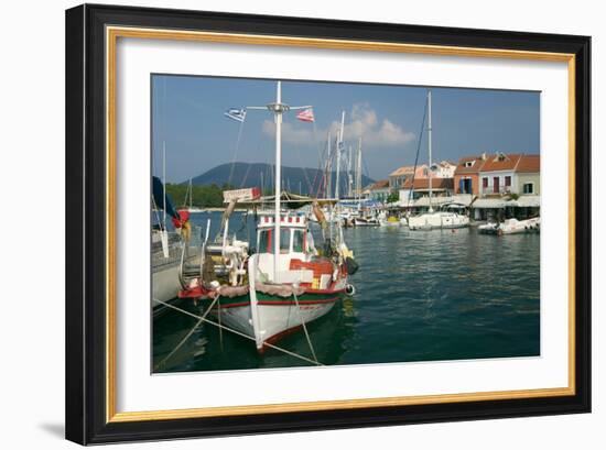 Fiskardo Harbour, Kefalonia, Greece-Peter Thompson-Framed Photographic Print