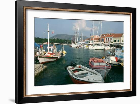 Fiskardo Harbour, Kefalonia, Greece-Peter Thompson-Framed Photographic Print