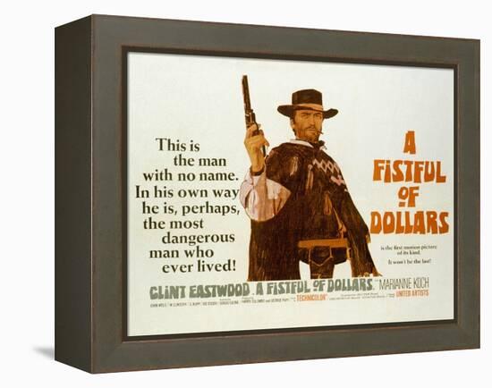 Fistful of Dollars, Clint Eastwood, 1964-null-Framed Stretched Canvas