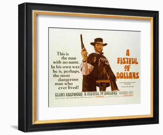 Fistful of Dollars, Clint Eastwood, 1964-null-Framed Art Print