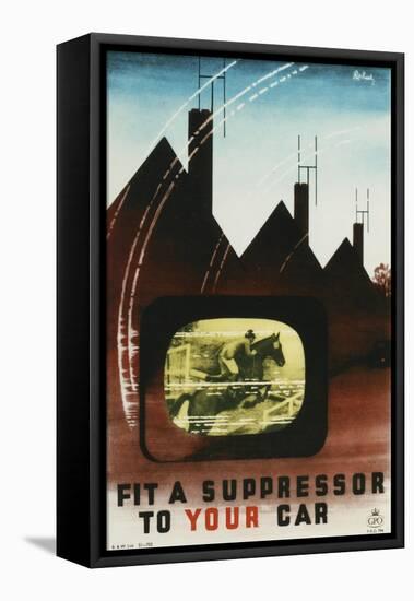 Fit a Suppressor to Your Car-Pat Keely-Framed Stretched Canvas