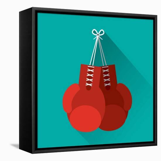 Fitness Design. Gym Icon. Flat Illustration, Graphic-Jemastock-Framed Stretched Canvas