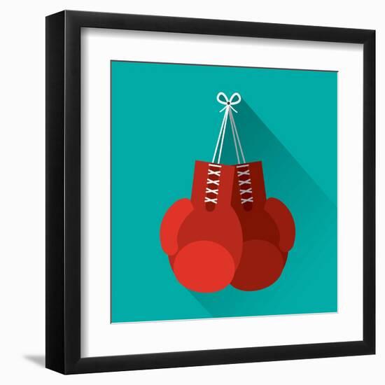 Fitness Design. Gym Icon. Flat Illustration, Graphic-Jemastock-Framed Art Print