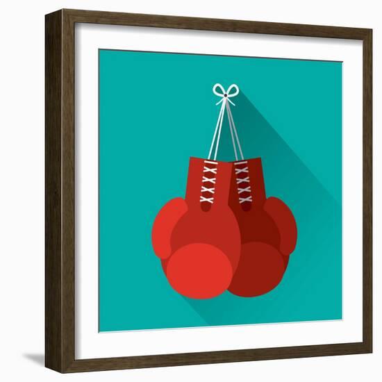 Fitness Design. Gym Icon. Flat Illustration, Graphic-Jemastock-Framed Art Print