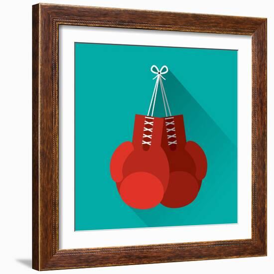 Fitness Design. Gym Icon. Flat Illustration, Graphic-Jemastock-Framed Art Print