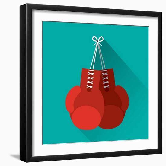 Fitness Design. Gym Icon. Flat Illustration, Graphic-Jemastock-Framed Art Print