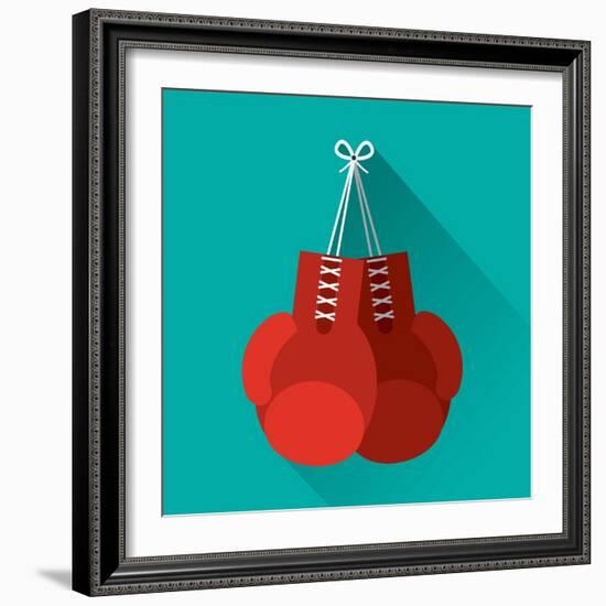 Fitness Design. Gym Icon. Flat Illustration, Graphic-Jemastock-Framed Art Print