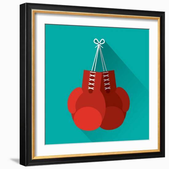 Fitness Design. Gym Icon. Flat Illustration, Graphic-Jemastock-Framed Art Print