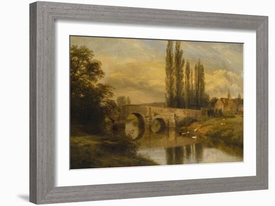 Fittleworth Old Mill and Bridge, on the Rother, Sussex, 1880-George Cole-Framed Giclee Print