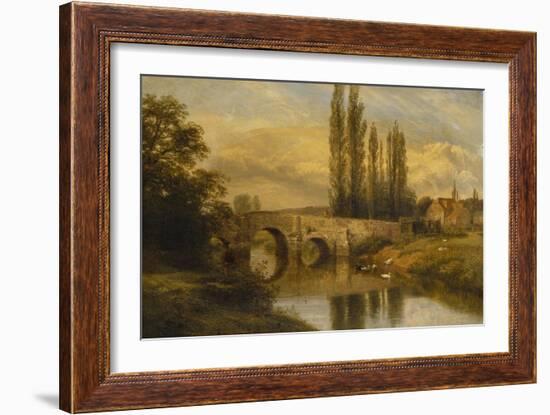 Fittleworth Old Mill and Bridge, on the Rother, Sussex, 1880-George Cole-Framed Giclee Print