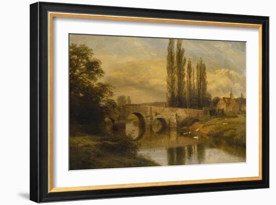 Fittleworth Old Mill and Bridge, on the Rother, Sussex, 1880-George Cole-Framed Giclee Print