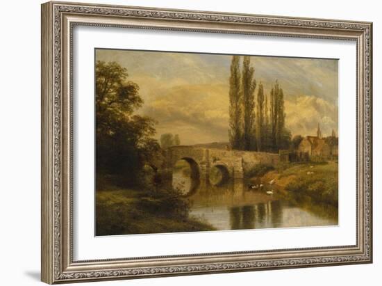 Fittleworth Old Mill and Bridge, on the Rother, Sussex-George Cole-Framed Giclee Print