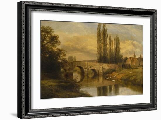 Fittleworth Old Mill and Bridge, on the Rother, Sussex-George Cole-Framed Giclee Print