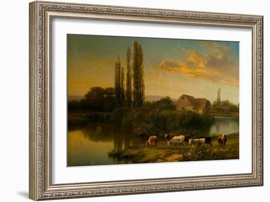 Fittleworth Old Mill, River Rother, Sussex, 1881 (Oil on Canvas)-George Cole-Framed Giclee Print