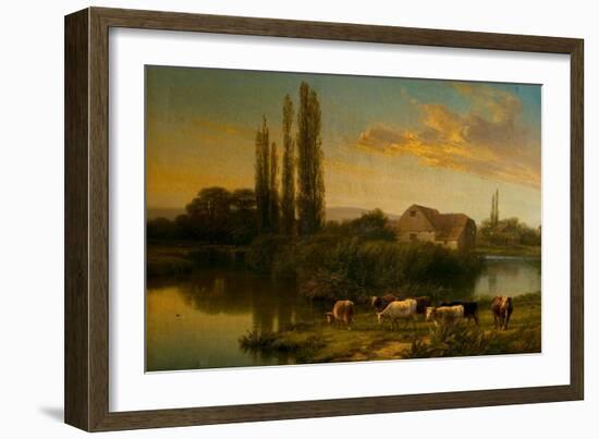 Fittleworth Old Mill, River Rother, Sussex, 1881 (Oil on Canvas)-George Cole-Framed Giclee Print