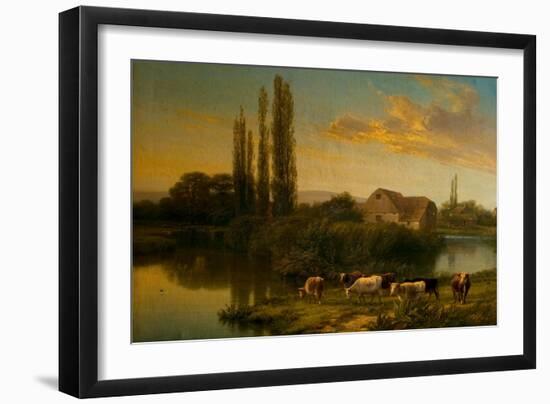 Fittleworth Old Mill, River Rother, Sussex, 1881 (Oil on Canvas)-George Cole-Framed Giclee Print