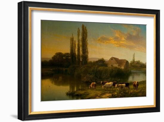 Fittleworth Old Mill, River Rother, Sussex, 1881 (Oil on Canvas)-George Cole-Framed Giclee Print