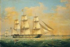 Sailing Ships Off the New England Coast, C.1855-Fitz Henry Lane-Framed Giclee Print