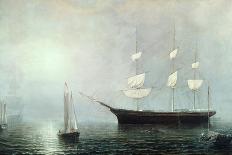 The Ships 'Winged Arrow' and 'Southern Cross' in Boston Harbour, 1853-Fitz Henry Lane-Framed Giclee Print