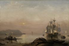 Lumber Schooners at Evening on Penobscot Bay, 1863 (Oil on Canvas)-Fitz Henry Lane-Giclee Print