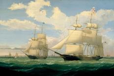 The Ships 'Winged Arrow' and 'Southern Cross' in Boston Harbour, 1853-Fitz Henry Lane-Framed Giclee Print