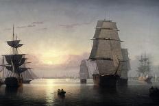 The Ships “Winged Arrow” and “Southern Cross” in Boston Harbor, 1853-Fitz Hugh Lane-Stretched Canvas