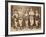 Five Acrobats Pose with Legs Crossed-null-Framed Photographic Print