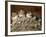 Five Baby Barn Swallows Peer out from Their Nest-null-Framed Photographic Print