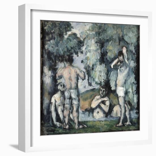 Five Bathers, C1875-1877-Paul Cézanne-Framed Giclee Print