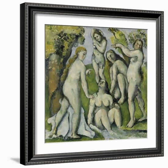 Five Bathers (Cinq Baigneuses), 1885-87-Paul Cézanne-Framed Giclee Print