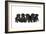 Five Black Pug Puppies (6 Weeks Old)-null-Framed Photographic Print