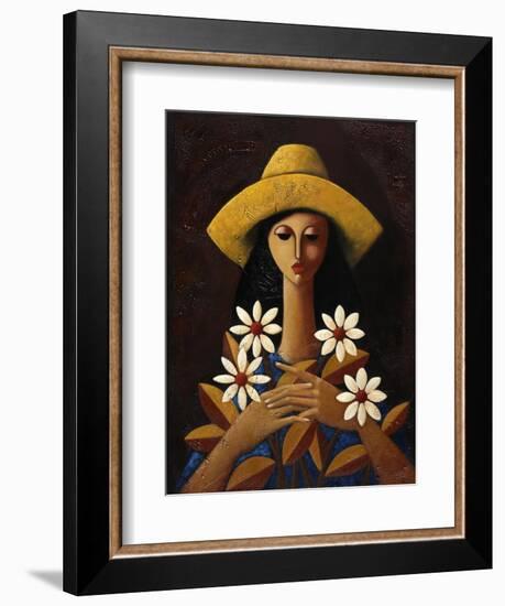 Five Daisies-Oscar Ortiz-Framed Giclee Print